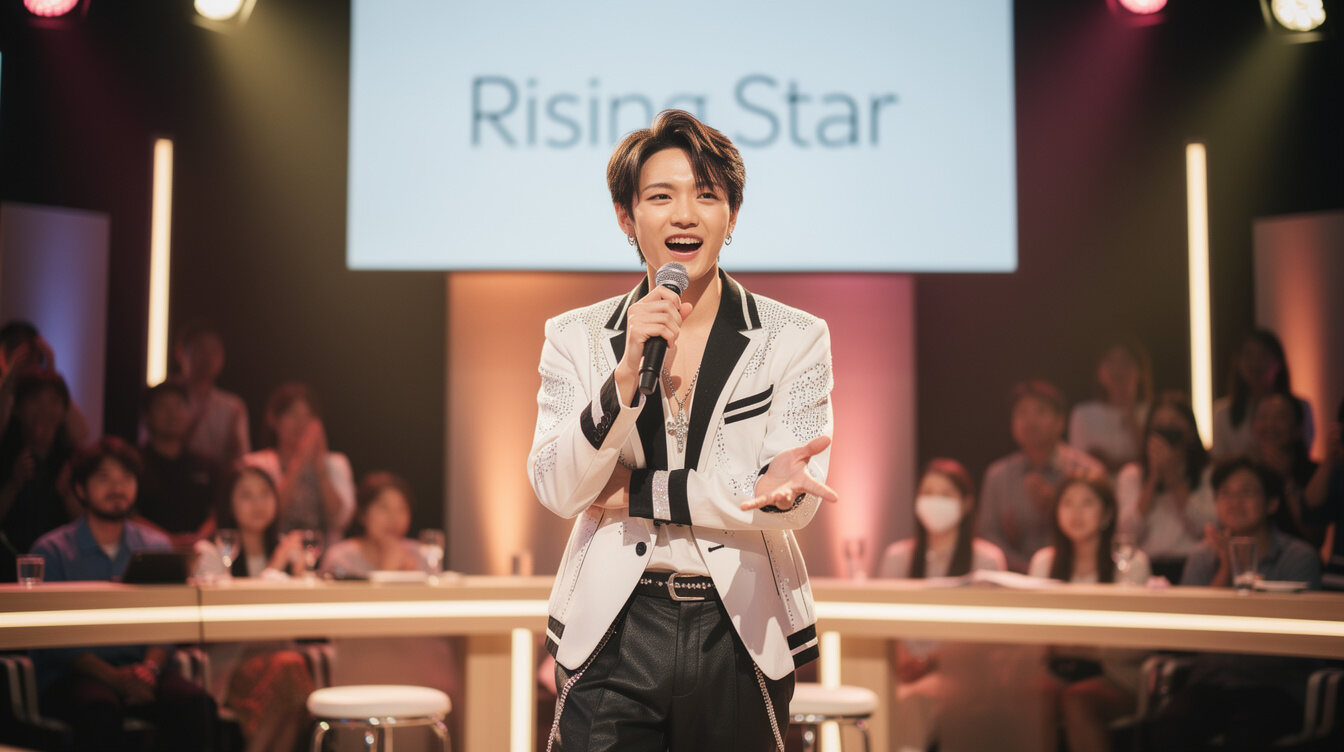 young japanese talent on stage