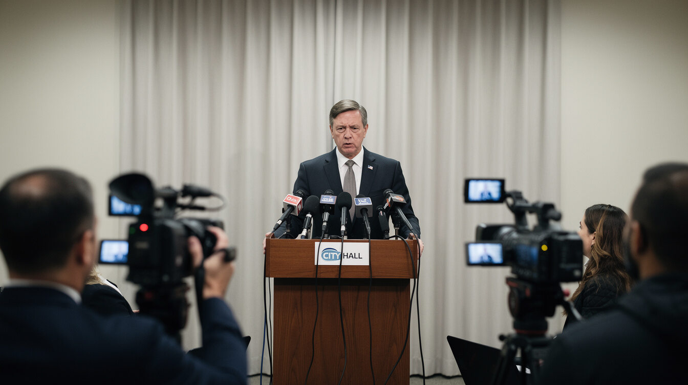 politician at podium